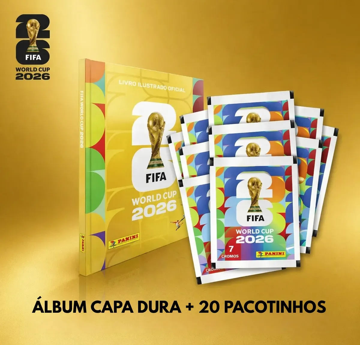 Álbum Capa Dura Ouro + 20 Envelopes